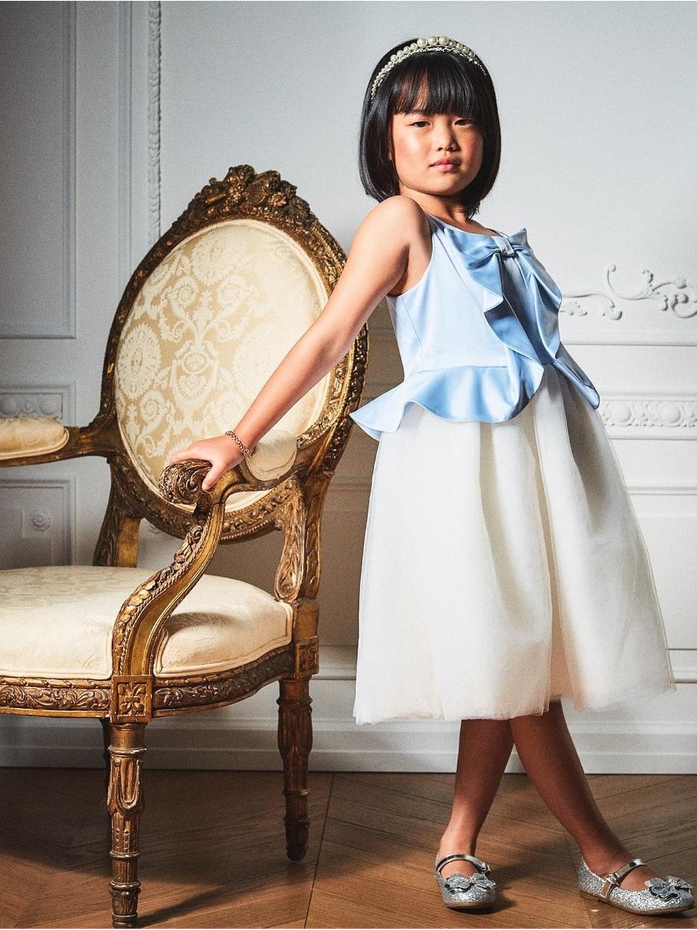 Janie and Jack x Disney Cinderella Satin and Tulle Dress - Picture 2 of 9